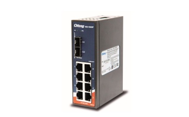 Schmaler Industrie-Switch mit 8 RJ45 + 2 SFP