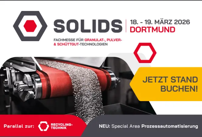 Solids & Recycling-Technik Dortmund: Jubiläum mit neuen Messehighlights