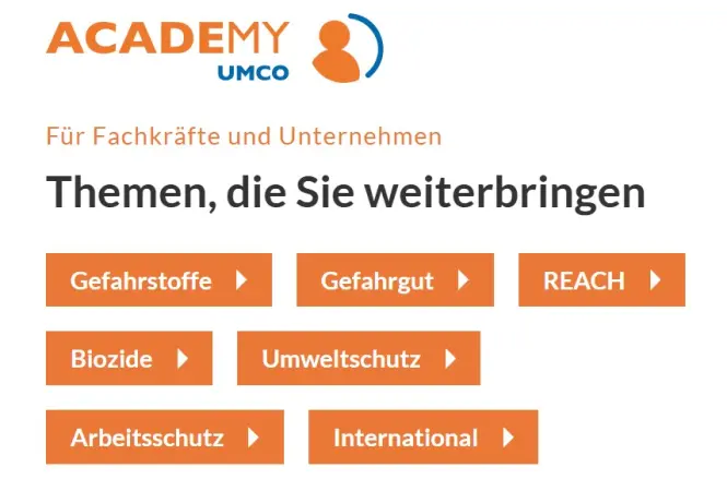 Programmübersicht der UMCO-Akademie
