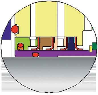 bb. 4: Schematischer Ausschnitt einer Wellenlippendichtung: unten die Welle...