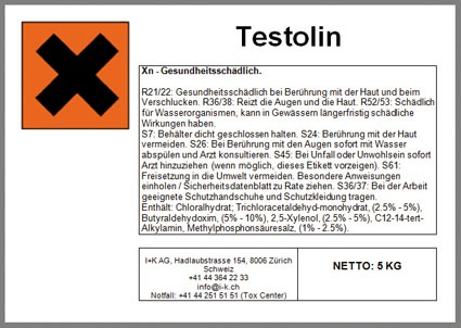 Abb. 2a: Unterschied zwischen EU- und GHS-Einstufung bei gleicher Rezeptur