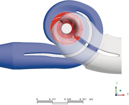 CFD-gestütztes Pumpendesign: Die Diffusoreinsätze leiten das Medium in das...