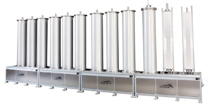 Abb. 2: SSDF-Filtrationsanlage (SSDF = Single Shaft Disk Filter) mit 180 m²...