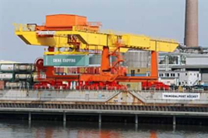Das Terminal Contargo Industriepark Frankfurt – Höchst bietet Liegeplatz...