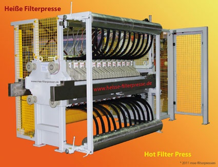 Abb. 1: Die neue „All inklusive“ Filter-Presse filtert und trocknet in...