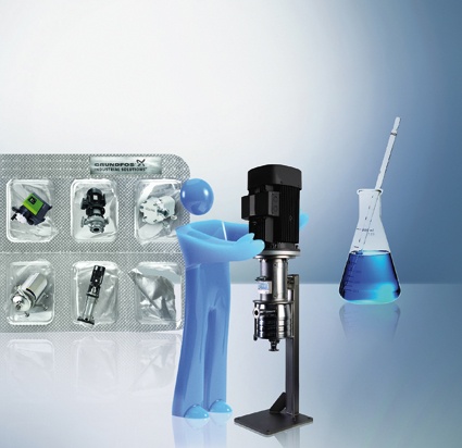 Abb. 1: Mit der Marke Hilge ist Grundfos in der Pharma-Industrie breit...