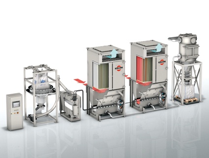 Abb. 1: Reclaim Anlage als Komplettlösung mit zwei Filtereinheiten.