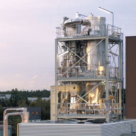 Abb. 2: Teil der Schnellpyrolyse-Stufe zur Herstellung hochwertiger...