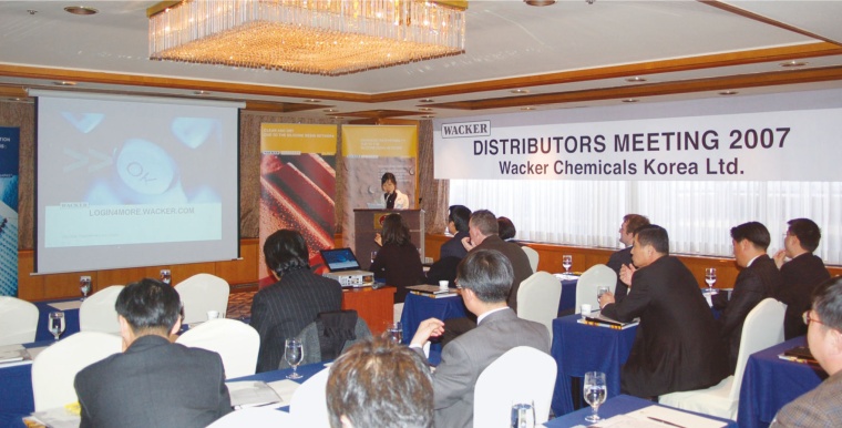 Distributor Meeting von Wacker in Südkorea: Zur Erschließung regionaler...