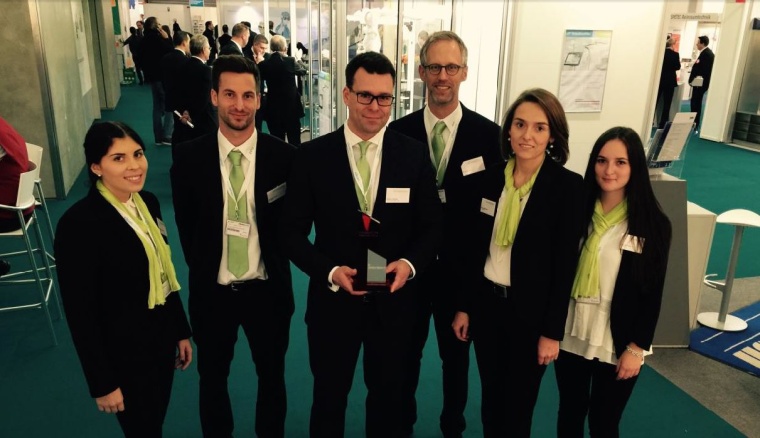 Cleanroom Award: v.l.n.r.: Jaqueline Scherer, Christoph Hock, Bastian Heberer,...