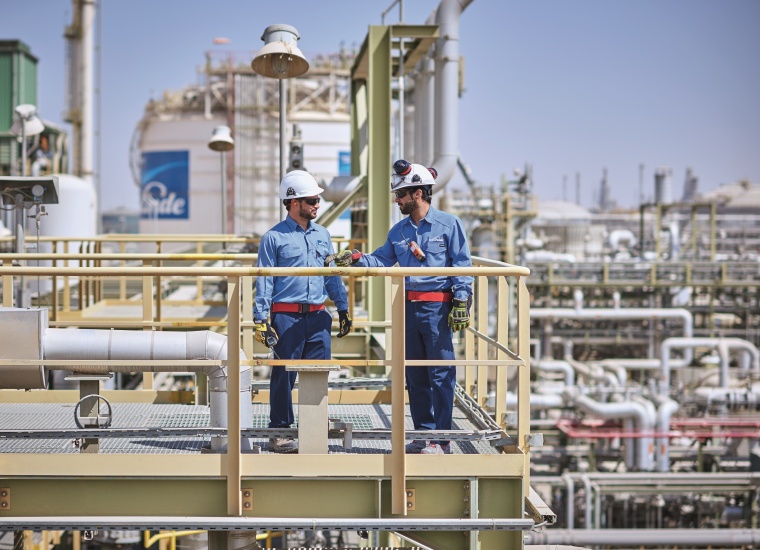 Wasserstoff und Synthesegas-Anlage in Al Jubail, Saudi-Arabien, © Linde