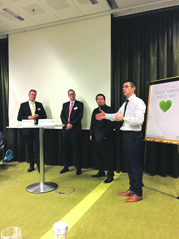 Die Referenten: Matthias Loth/CSL Bering, Jan Bernstorf/Bearingpoint, Fabian...