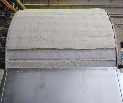 Bokela Filter in Betrieb und Kuchenaustrag.