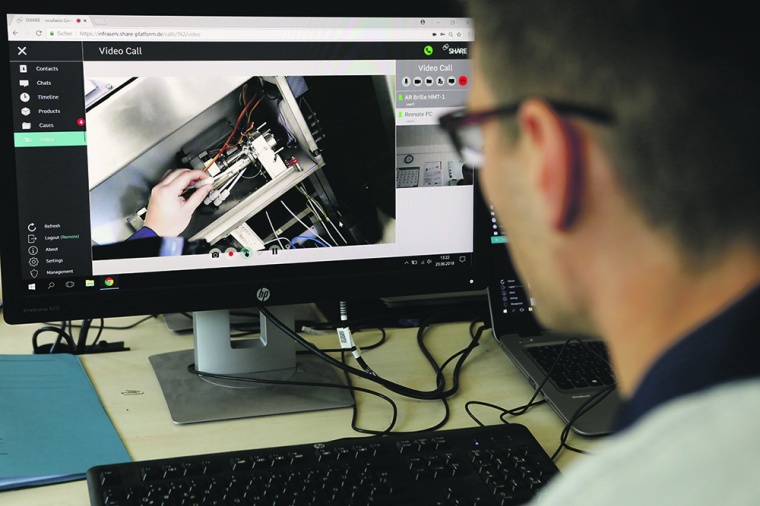 2. Die Live-Übertragung von der Datenbrille an den PC erleichtert die...