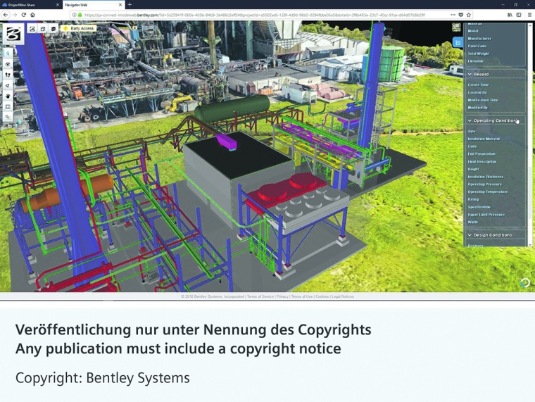 PlantSight fasst Daten aus mehreren 3D-Modellen einschließlich...