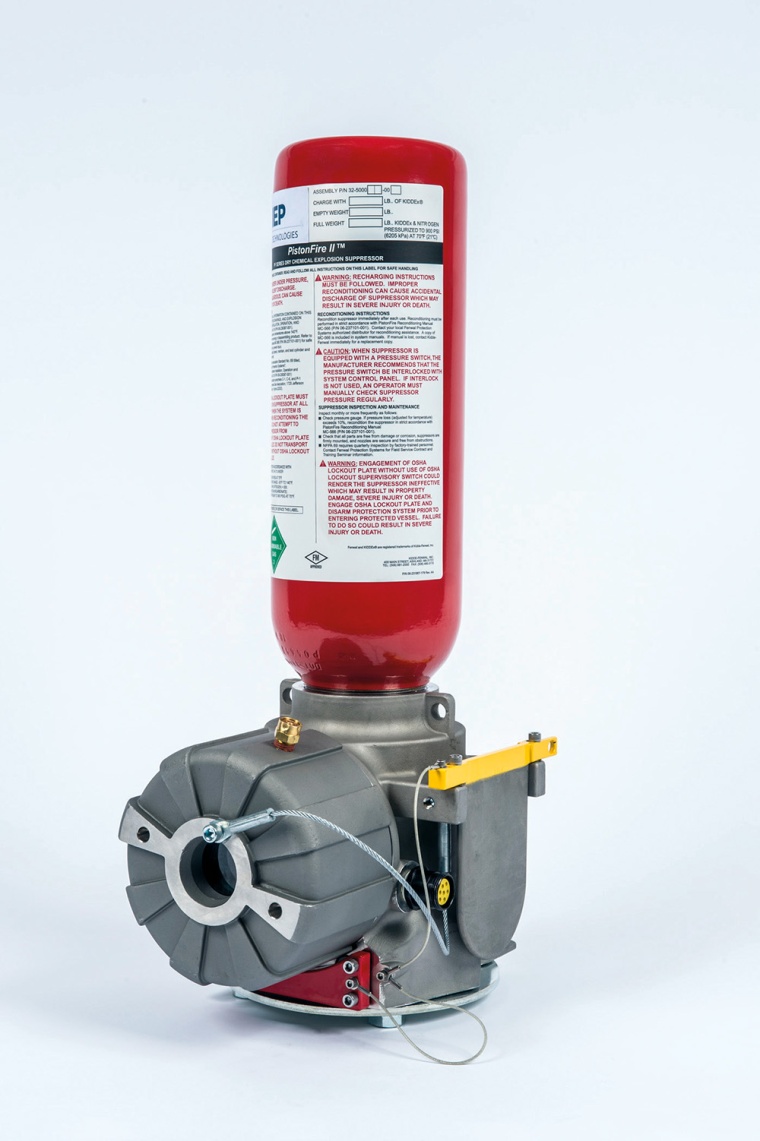 Löschmittel zur Explosionsunterdrückung. © IEP Technologies GmbH