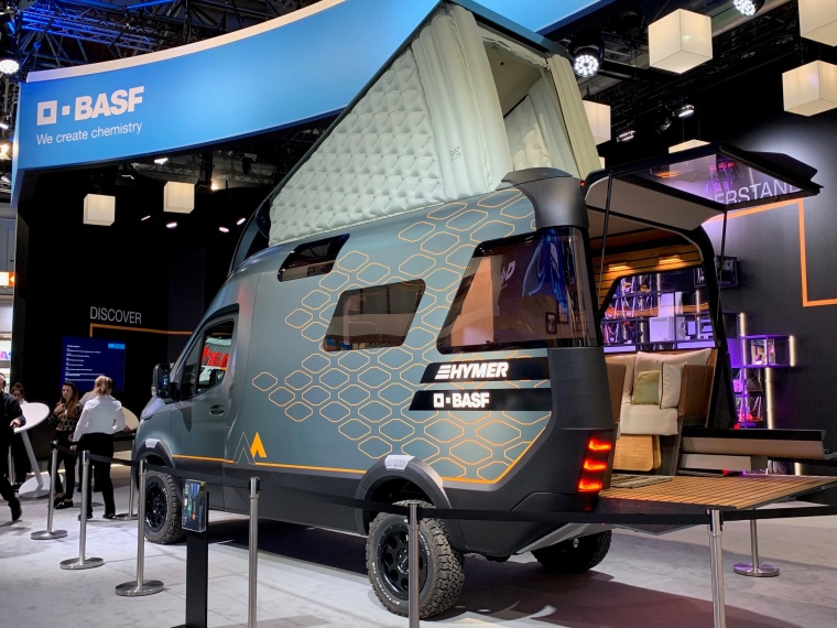 VisionVenture: Das von BASF und Hymer entwickelte Konzeptfahrzeug erlaubt einen...