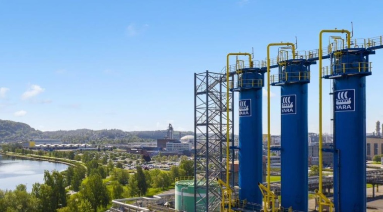 Porsgrunn im Heroya Industriepark, Norwegen. Foto: Yara International