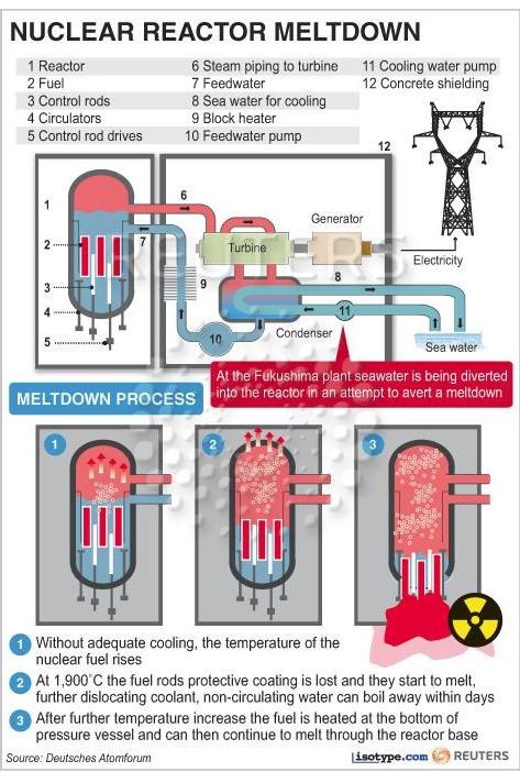Nuclear reactor meltdown (©Reuters)