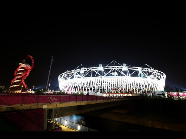 GEs contribution to London 2012 becomes visible at night (Picture: Jeff J...