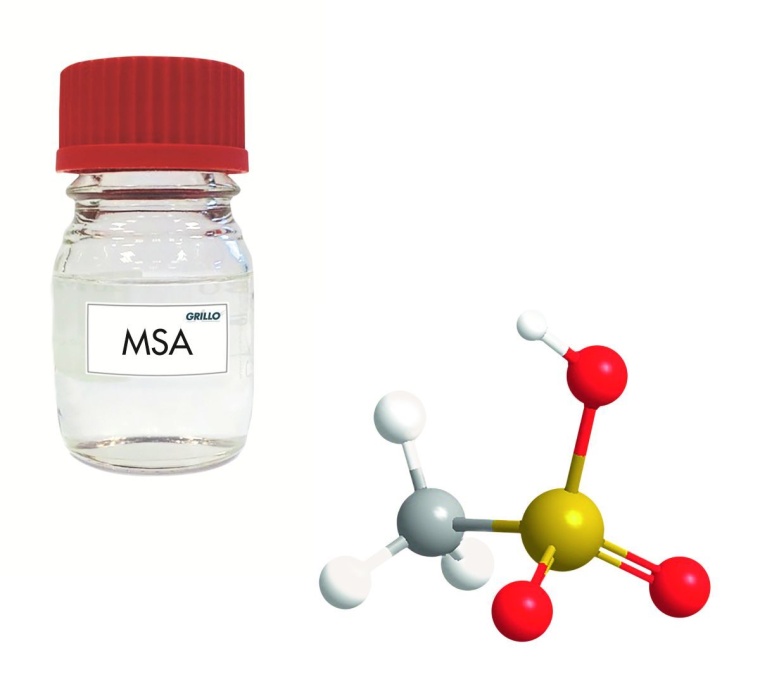 Methanesulfonic acid from Grillo-Werke AG, produced in the Duisburg demo plant....