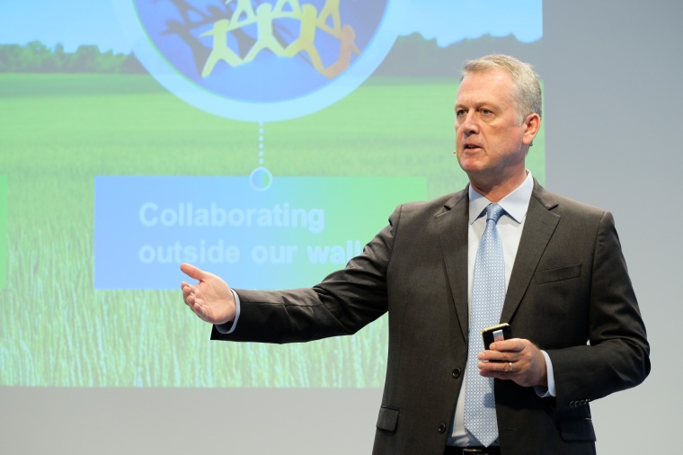 Adrian Percy, Global Head of Research and Development at Crop Science, a...