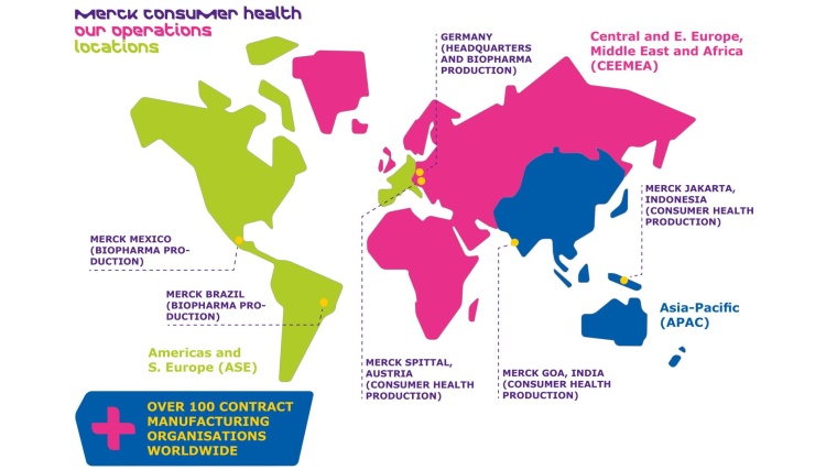 Mercks Consumer Health Operations Locations