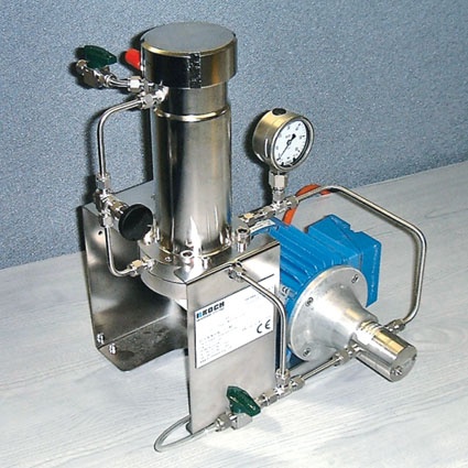 Fig. 1: Laboratory scale membrane unit (KMS Laboratory Cell CF-1)