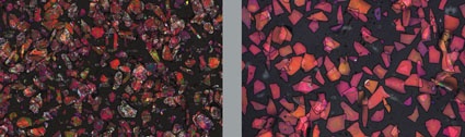 Fig. 2: Microscopic view of traditional mica-based vs. progressive borosilicate...