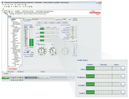 Valvesight provides an overview of exact information on the state of the device