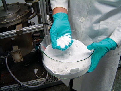 Fig. 1: Mono-fraction PTFE granulate