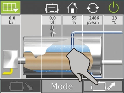 User interface of the Loos Boiler Control LBC – boiler starts fully...