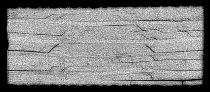 Fig. 3: CAT scan of CRP sample containing CNT following impact test.