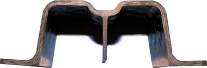 Fig. 4: Cross section of the test carrier in FiberForm-technology. The picture...