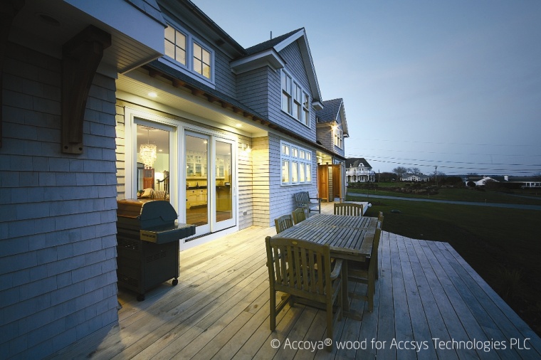 A cladding made out of Accoya Wood