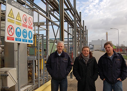 The managers of the steam saving project(from left to right): Peter van Uden,...