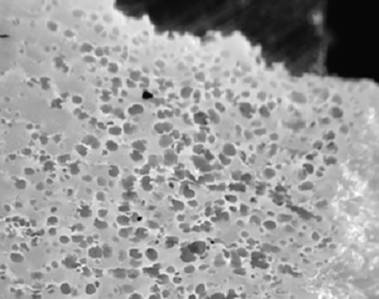 8-bit grey-scale image of a porous plastic; © Strelen GmbH