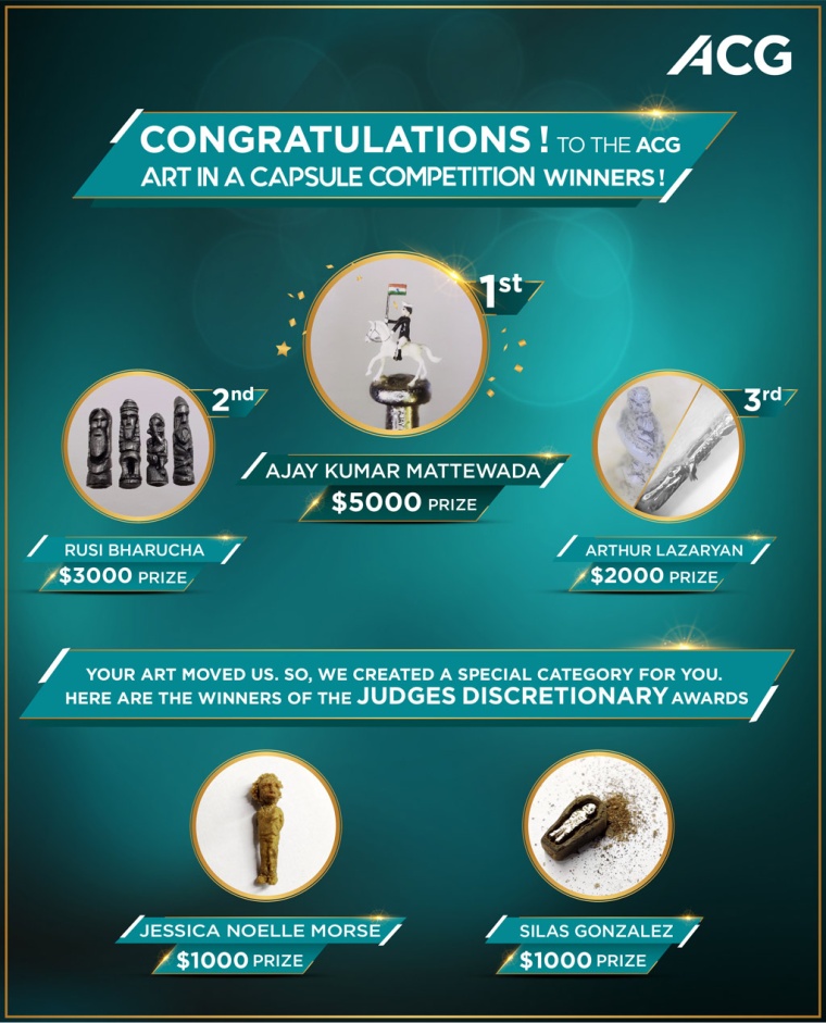 Winners of ACGs Art in a Capsule competition. Source: ACG Group