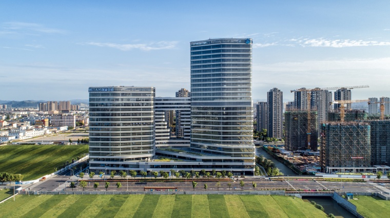 The new R&D laboratories on the 17th and 18th floors of the complex of...