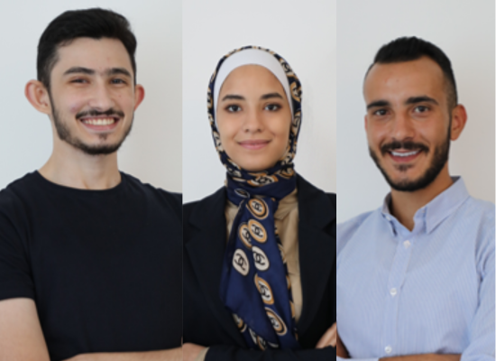 Ar-ena founders from left to right: Abdulrahman Zaid (CMO), Nourhan Algharabli...