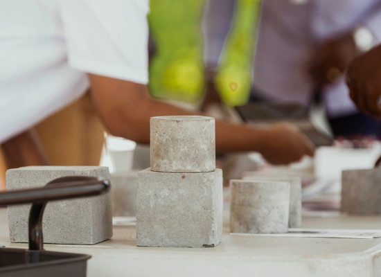Real-life samples of geopolymer material. © Boama Francis Asante