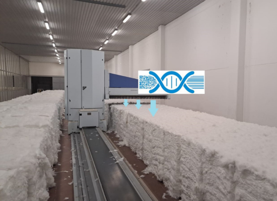 Application of DNABarkod on Cotton (the DNABarkod is not visible to the naked...