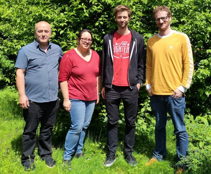 Das ESy-Labs-Team (v.l.n.r.): Mehmet Kilic, Jennifer Kain, Johannes Pößnecker...