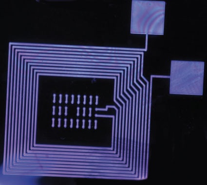 Mit Hilfe des Plasma-Printings entstehen solche Muster auf flexiblen Folien....