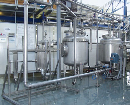 Abb. 1: CIP-Reinigungsstand zur Überprüfung der GMP-gerechten Konstruktion an...