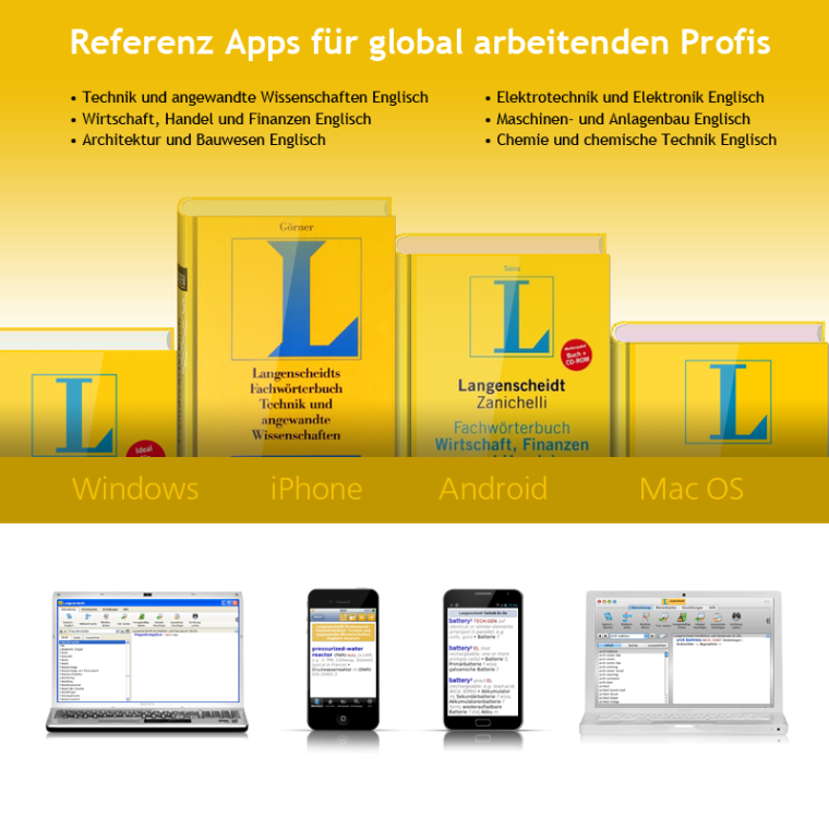 Professional Fachwörterbücher als App