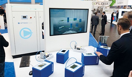 In der Smart Factory der Zukunft kommunizieren Drucklufttechnologien...