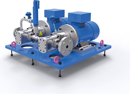 Zweistufiges Zahnradpumpensystem für Differenzdrücke bis 35 bar mit...