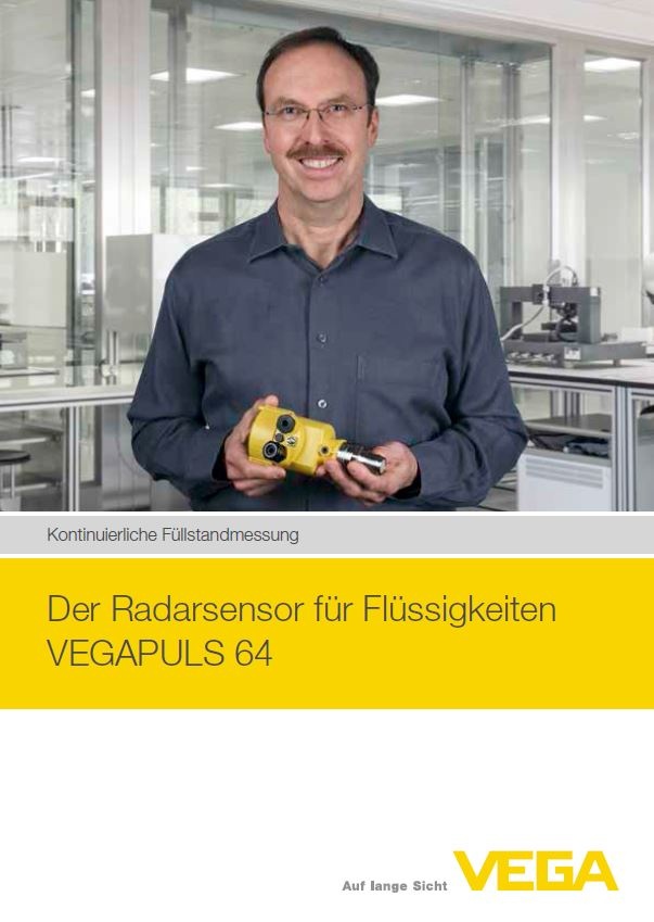 Der VEGAPULS 64 ist das erste Radarfüllstandmessgerät für Flüssigkeiten,...