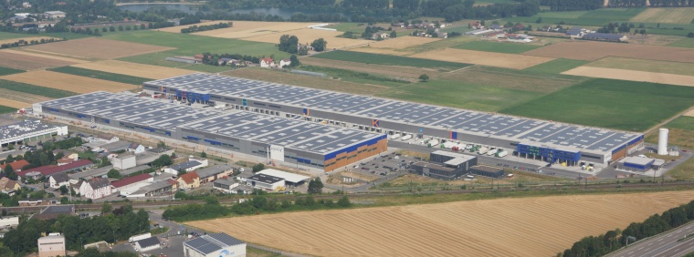 Das Logistikzentrum Multicube Rhein-Neckar am Firmensitz in Heddesheim erzeugt...
